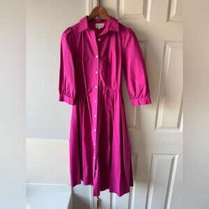 Dainty Jewells Women's Fuschia Pink Button-Up Dress